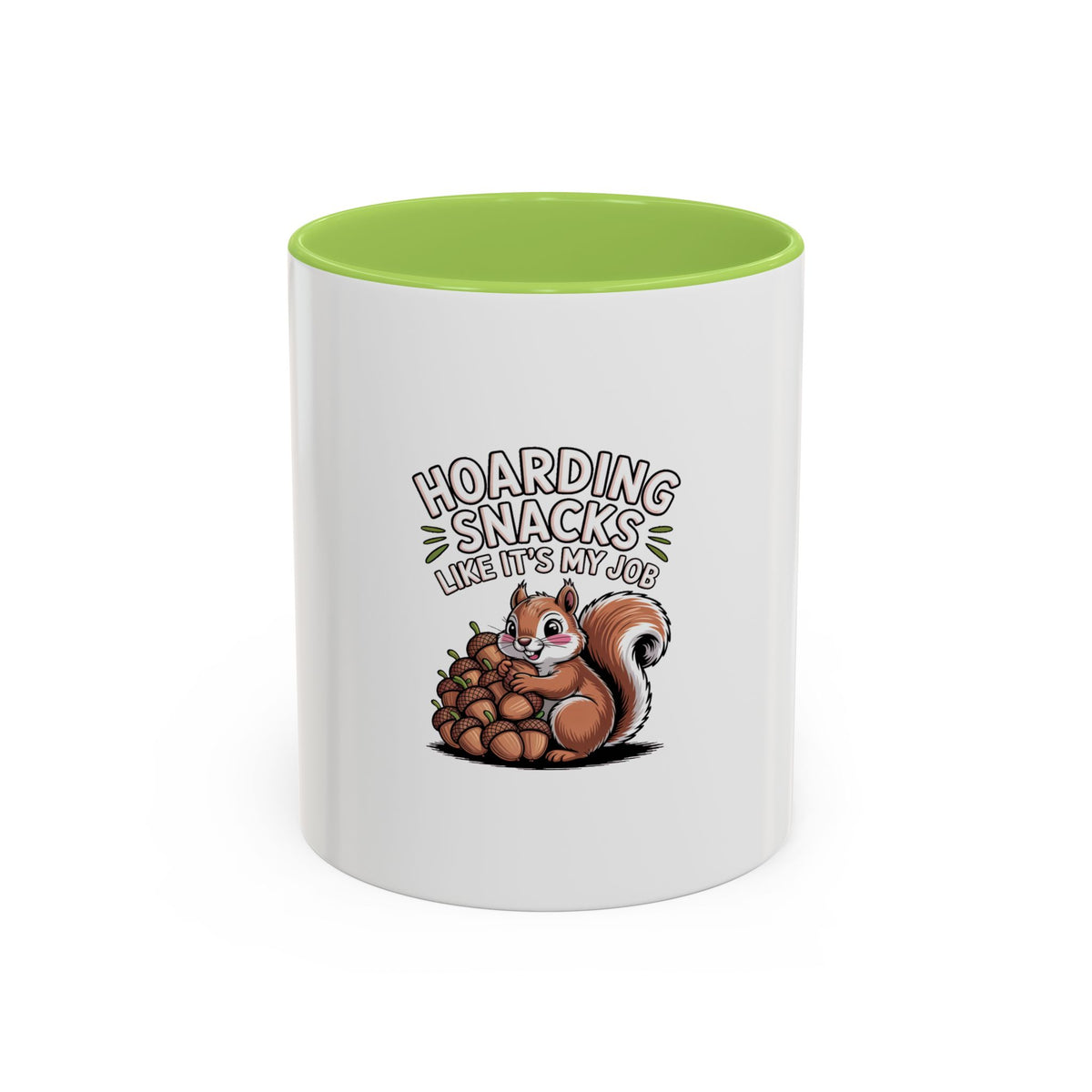 Funny Squirrel Mug, Hoarding Snacks Like It's My Job Coffee Cup, Cute Acorn Lover Gift, Snack Hoarder Mug