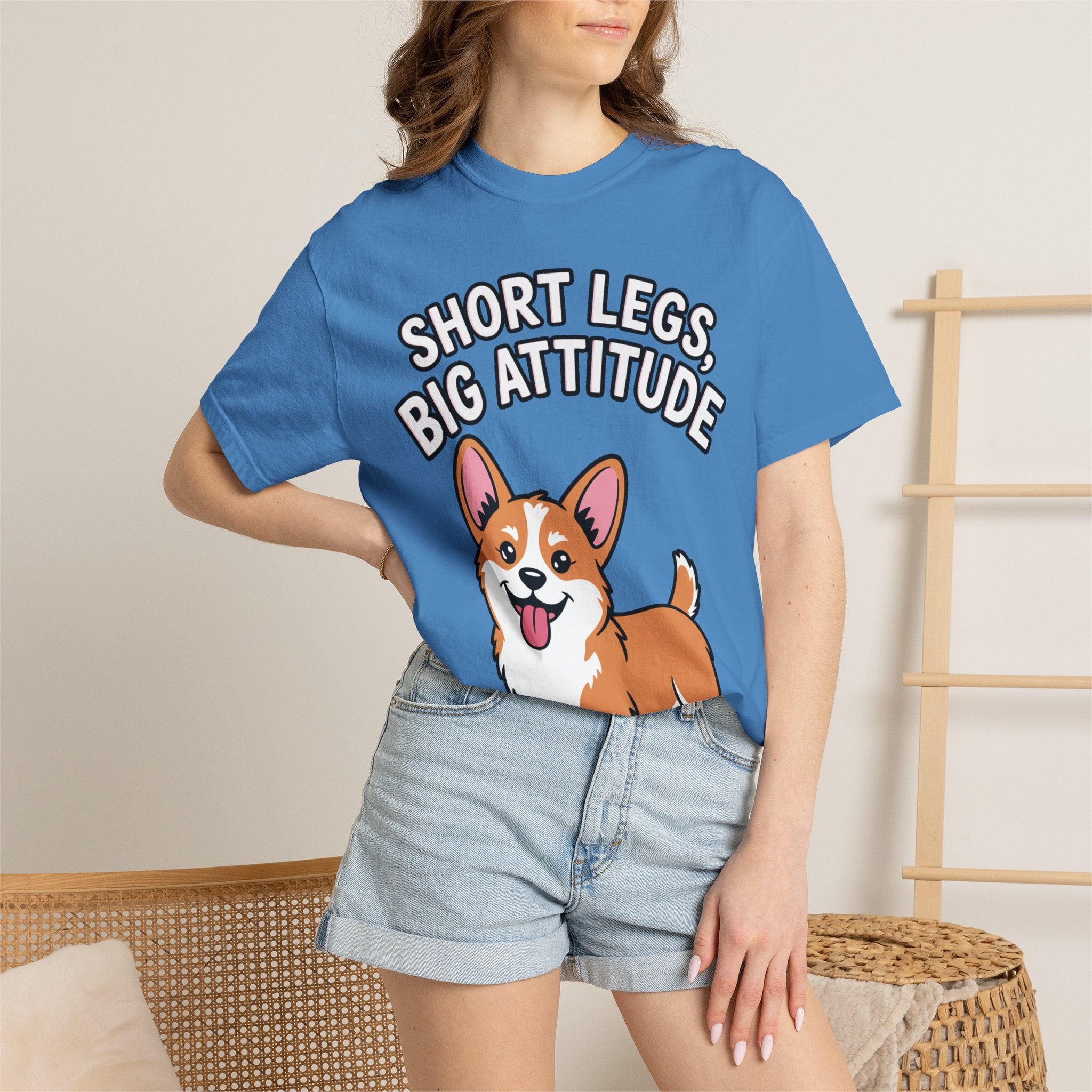 Short Legs Big Attitude Corgi Shirt, Funny Corgi T-Shirt, Cute Dog Lover Gift, Corgi Mom Dad Tee, Sassy Dog Graphic Shirt