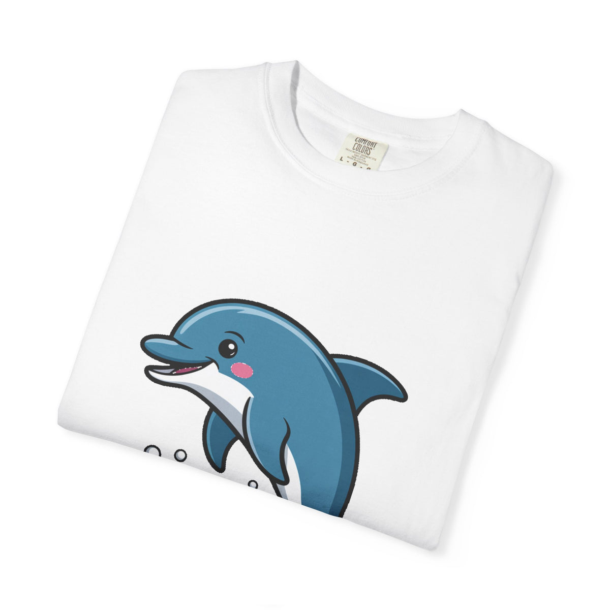 Cute Dolphin T-Shirt, Jumping Wave Dolphin Shirt, Ocean Lover Gift, Garment Dyed Unisex Tee, Beach Vacation Shirt