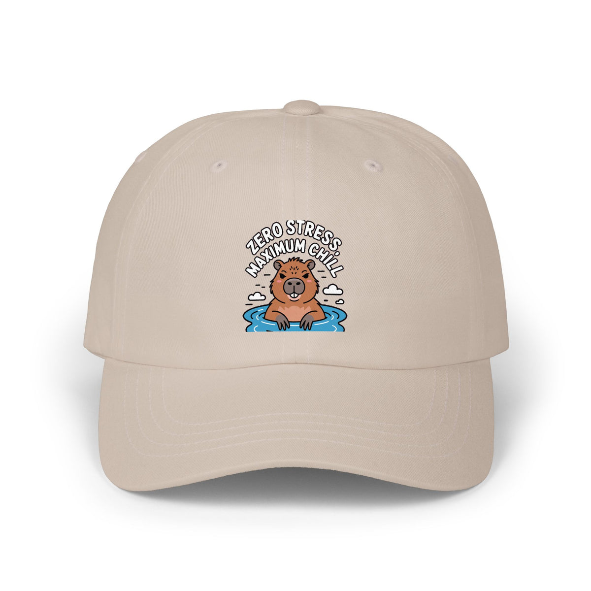 Zero Stress Capybara Dad Hat, Funny Capybara Embroidered Cap, Hot Spring Capybara Gift, Chill Animal Lover Baseball Hat