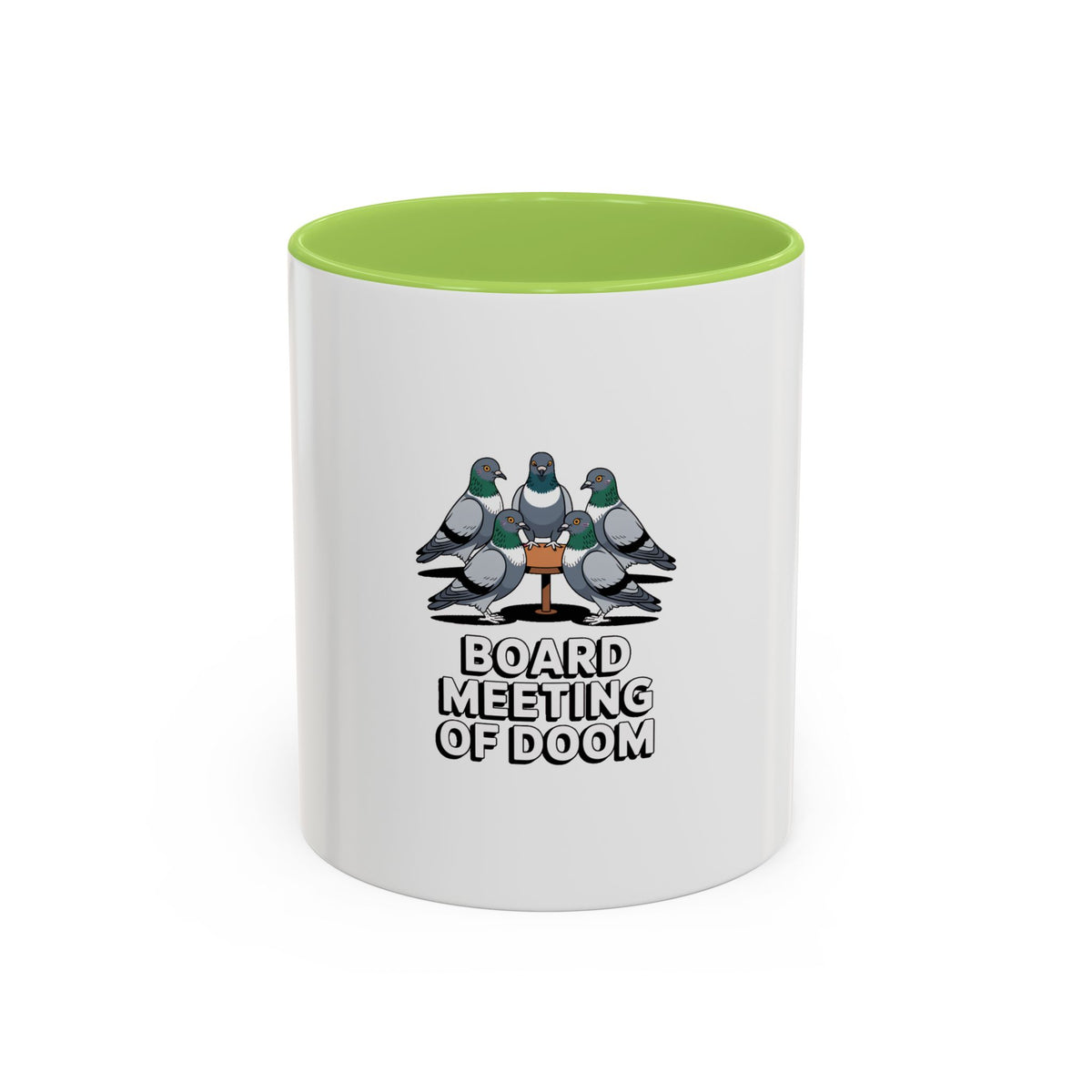 Funny Pigeon Mug, Board Meeting Of Doom Coffee Mug, Office Humor Bird Gift, Sarcastic Coworker Mug, Cute Cartoon Pigeon Cup