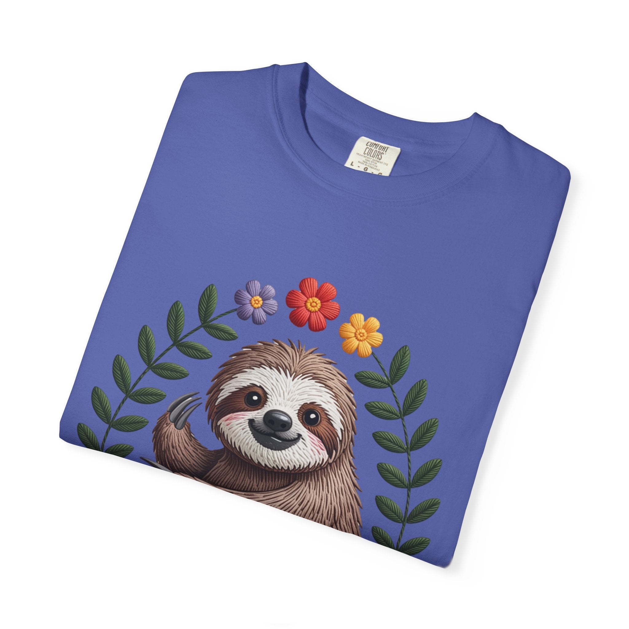 Floral Sloth T-Shirt