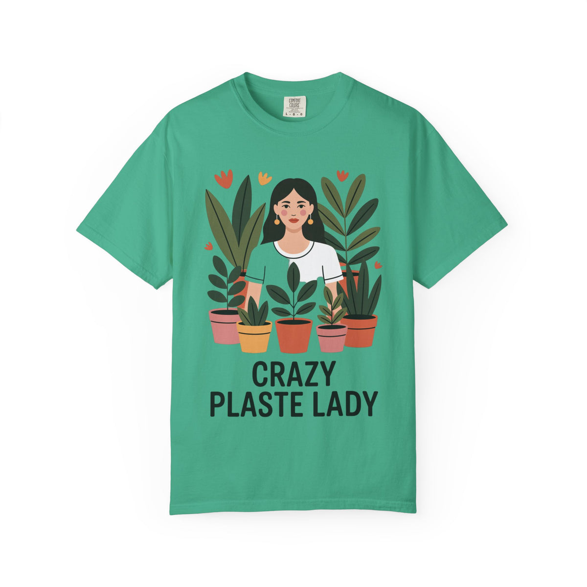 Crazy Plant Lady Shirt, Cute Plant Lover T-Shirt, Botanical Illustration Tee, Funny Gardener Gift, Plant Mom Shirt for Women