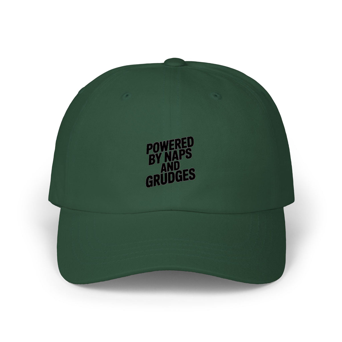 Powered By Naps And Grudges Dad Hat, Funny Sarcastic Embroidered Cap, Introvert Gift, Funny Nap Lover Hat, Petty Humor Baseball Cap
