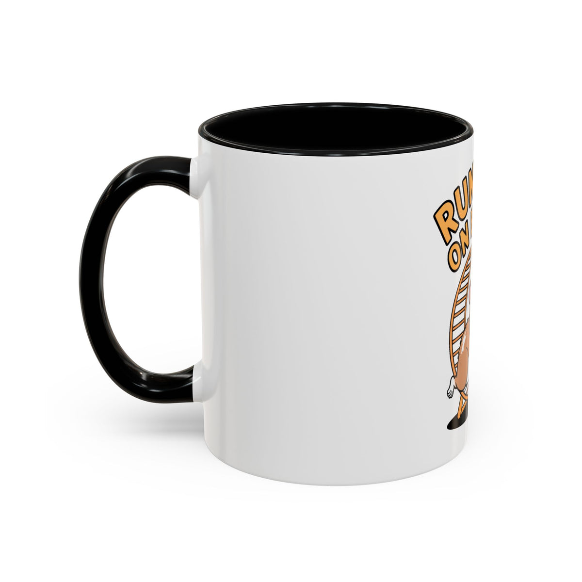 Running On Empty Hamster Mug, Funny Tired Hamster Coffee Cup, Cute Exhausted Wheel Runner Gift, Sarcastic Coffee Mug for Coworker