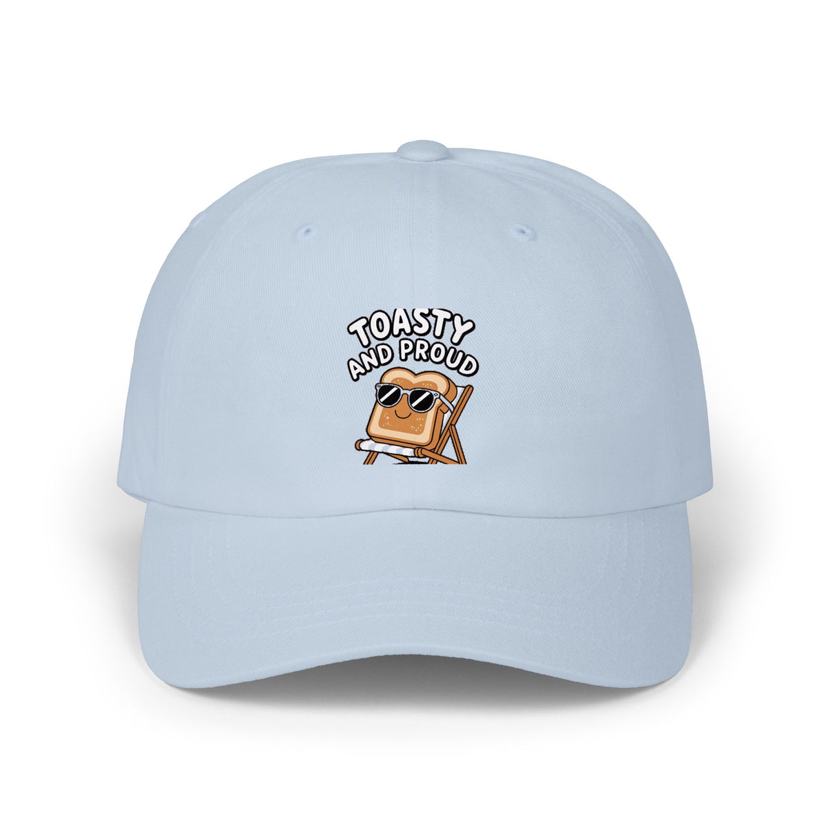 Toasty And Proud Dad Hat, Funny Toast Bread Embroidered Cap, Cute Sunglasses Toast Beach Chair Hat, Funny Food Lover Gift