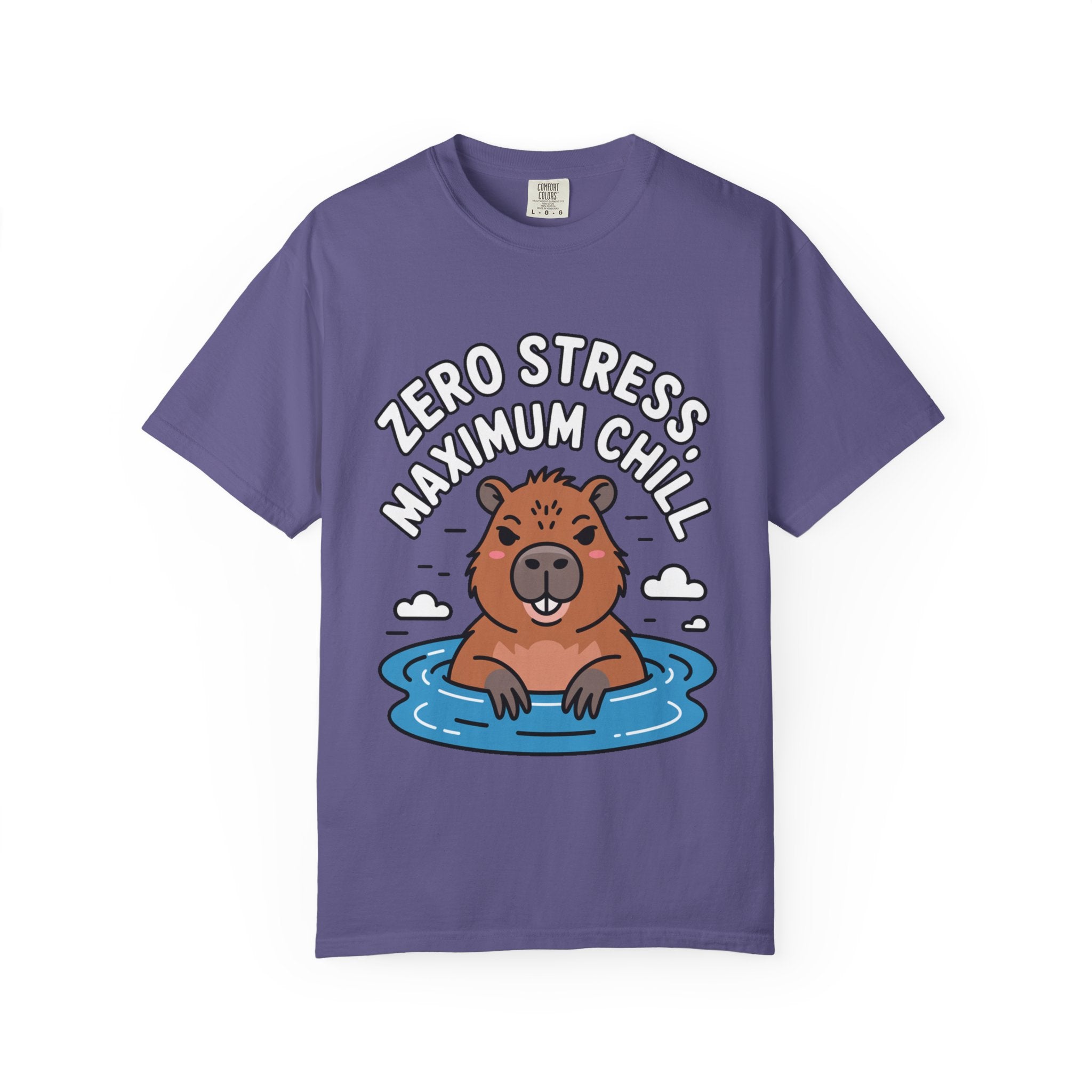 Zero Stress Capybara Shirt, Funny Hot Spring Capybara T-Shirt, Maximum Chill Tee, Cute Animal Lover Gift