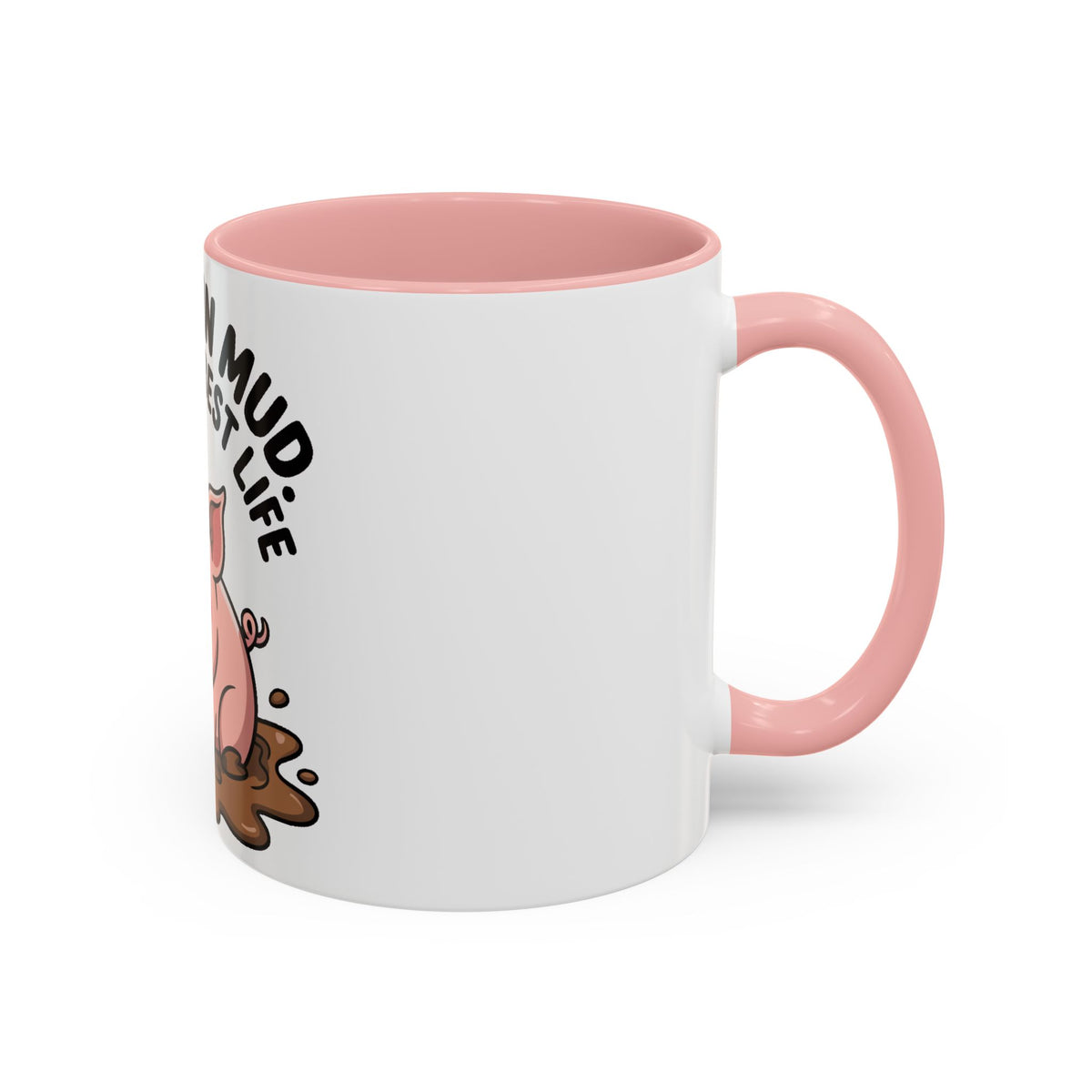 Living My Best Life Pig Mug, Funny Pig Coffee Mug, Rolling In Mud Cute Pig Gift, Farm Animal Lover Mug, Cute Pig Lover Present