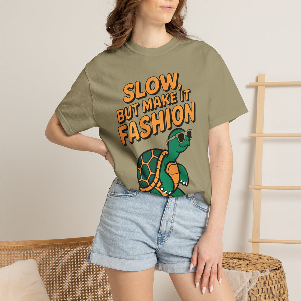 Slow But Fashion Turtle Shirt, Funny Turtle Sunglasses T-Shirt, Cute Turtle Lover Gift, Sarcastic Animal Tee