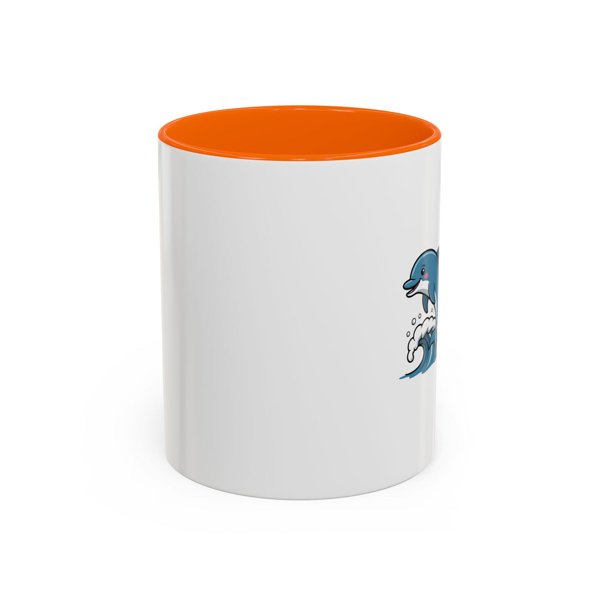 Cute Dolphin Mug, Jumping Dolphin Wave Coffee Mug, Ocean Lover Gift, Cartoon Dolphin Ceramic Cup, Beach Animal Lover Present