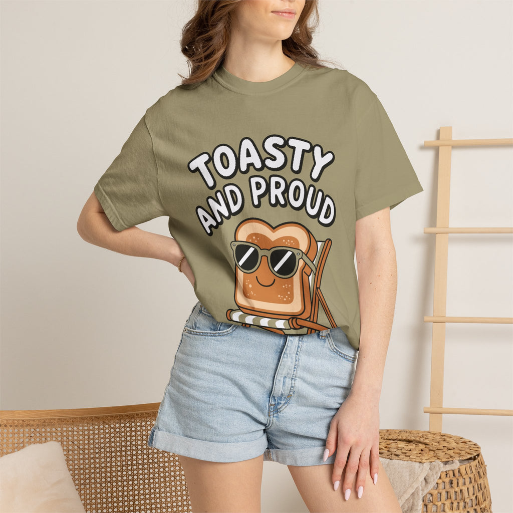 Toasty And Proud Bread Shirt, Funny Toast Sunglasses T-Shirt, Cute Beach Chair Bread Tee, Summer Vacation Gift