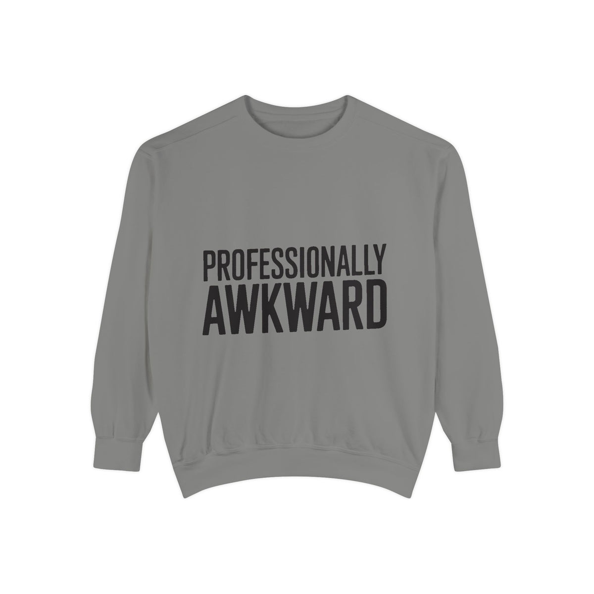 Professionally Awkward Sweatshirt, Funny Embroidered Crewneck, Minimalist Typography Sweatshirt, Sarcastic Coworker Gift