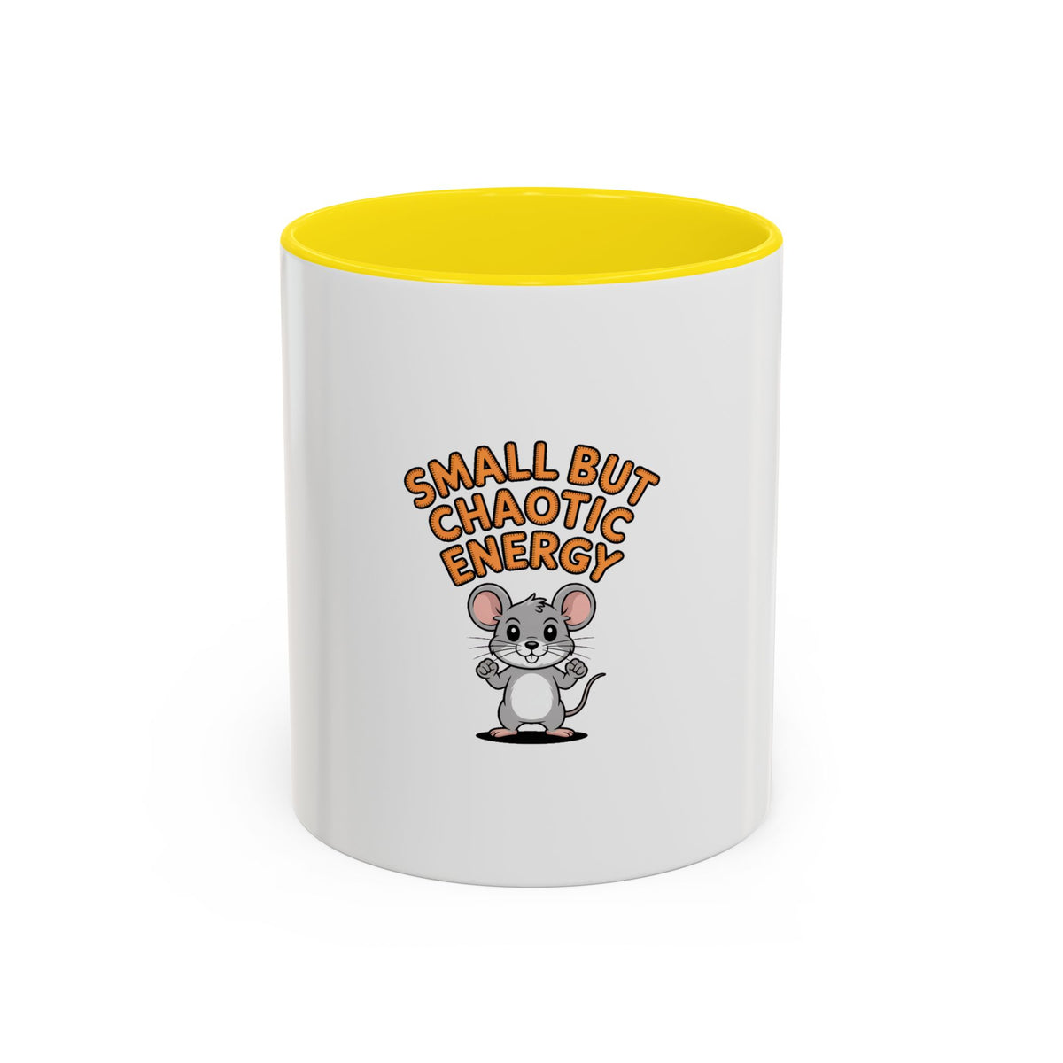 Small But Chaotic Energy Mug, Funny Mouse Coffee Mug, Cute Cartoon Mouse Gift, Sarcastic Mug for Coffee Lover, Chaotic Energy Cup