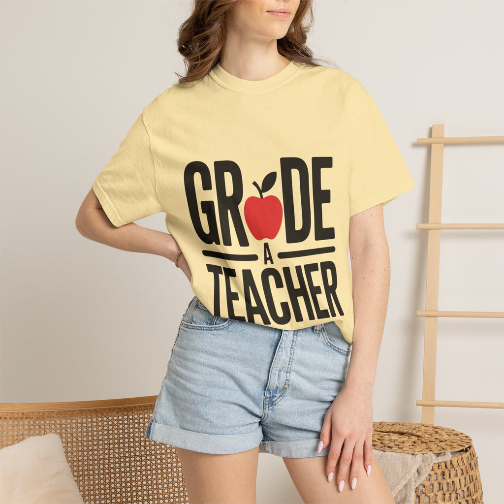 Grade A Teacher Shirt, Funny Apple Teacher T-Shirt, Cute Teacher Appreciation Gift, Back to School Tee for Teacher