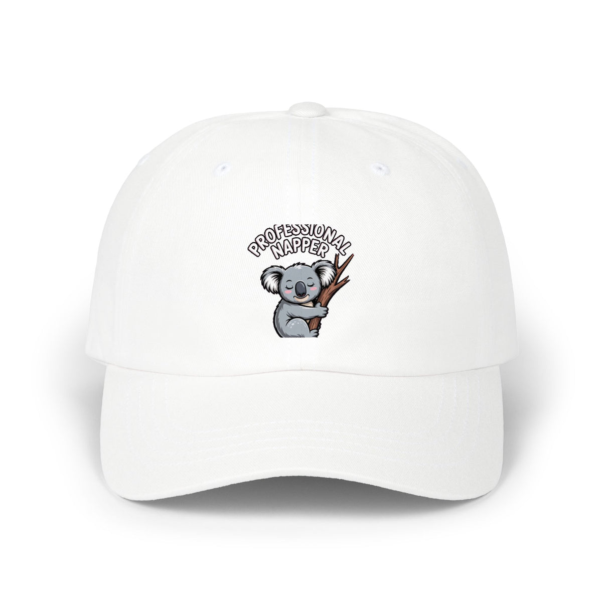 Professional Napper Koala Dad Cap, Funny Koala Embroidered Hat, Cute Sleepy Animal Cap, Nap Lover Gift, Unstructured Baseball Cap
