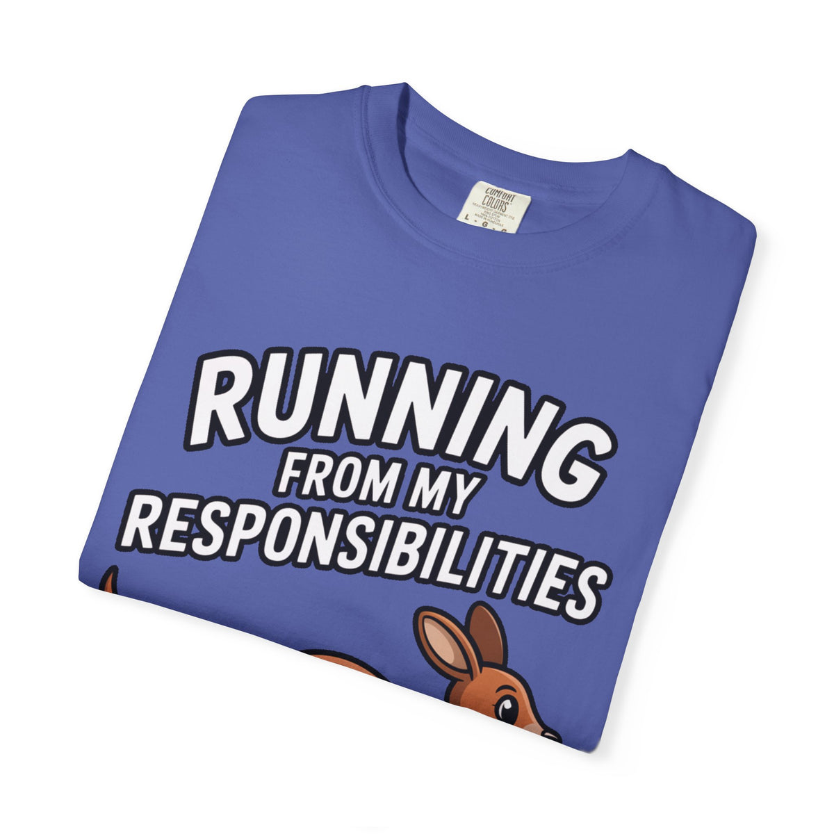 Funny Kangaroo Shirt, Running From My Responsibilities T-Shirt, Sarcastic Adulting Tee, Funny Gift for Procrastinators