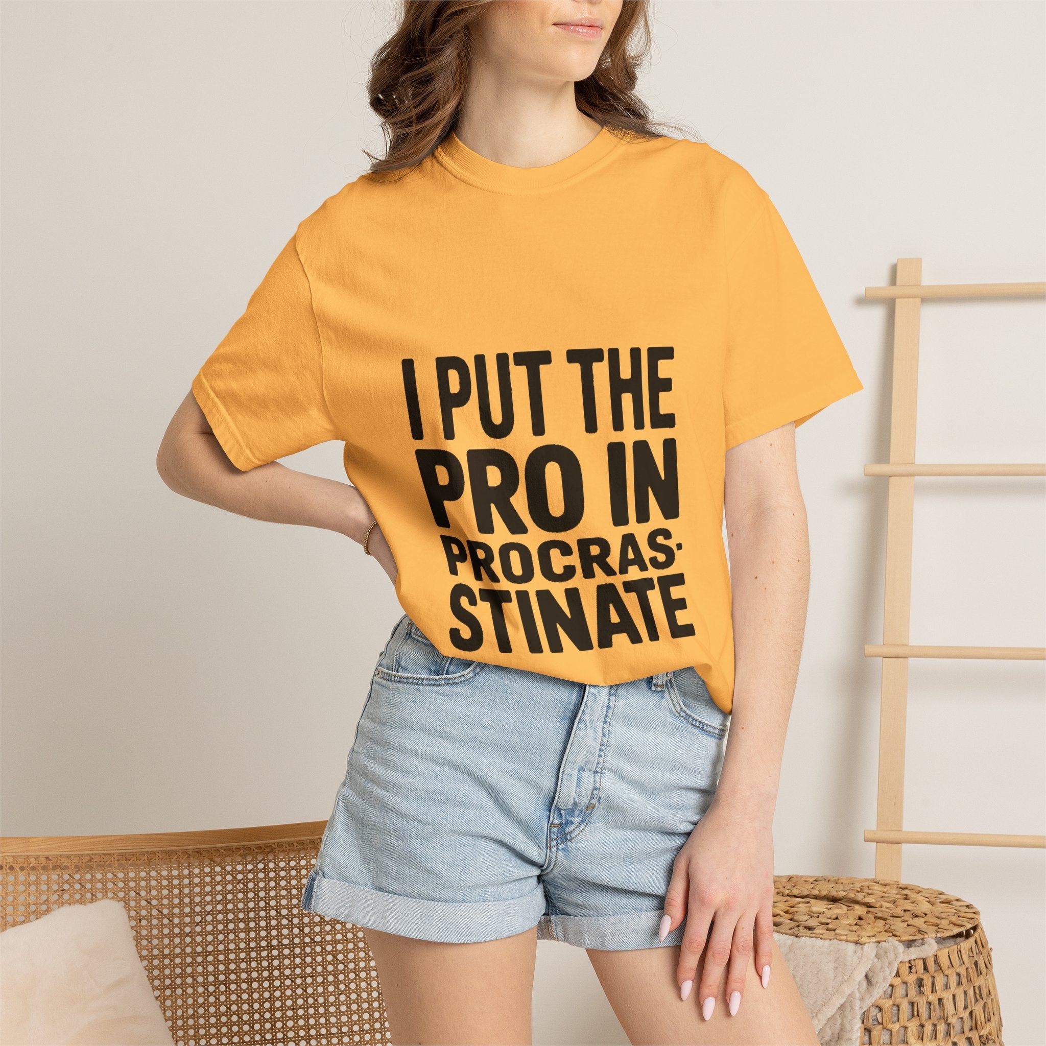 Procrastinator Shirt, I Put The Pro In Procrastinate T-Shirt, Funny Sarcastic Tee, Bold Typography Shirt, Gift for Procrastinators