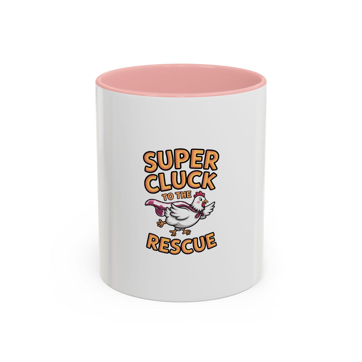 Funny Chicken Superhero Mug, Super Cluck To The Rescue Coffee Mug, Cute Chicken Lover Gift, Farm Animal Mug for Chicken Mom