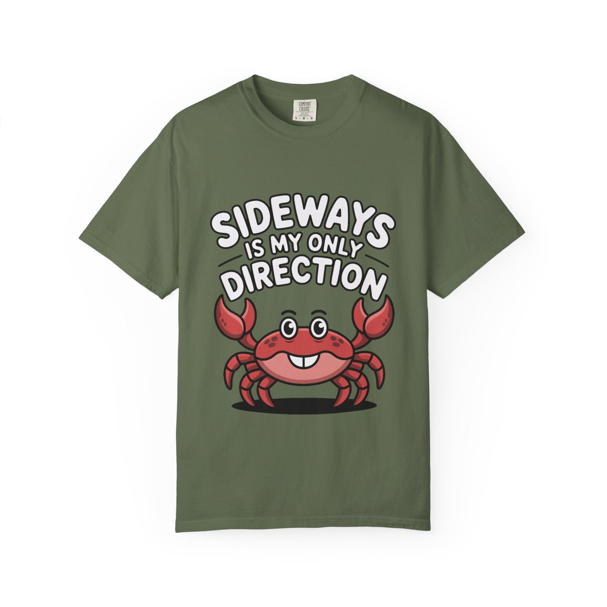 Funny Crab Shirt, Sideways Is My Only Direction T-Shirt, Cute Beach Crab Tee, Funny Ocean Animal Gift