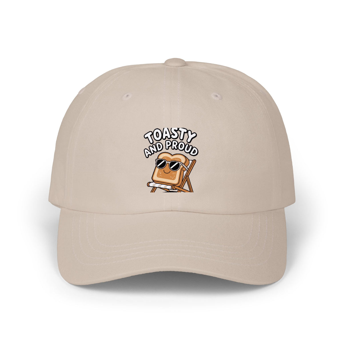 Toasty And Proud Dad Hat, Funny Toast Bread Embroidered Cap, Cute Sunglasses Toast Beach Chair Hat, Funny Food Lover Gift