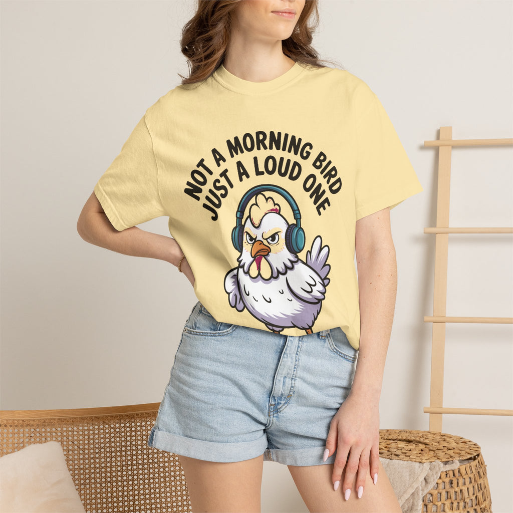 Not A Morning Bird Chicken Shirt, Funny Grumpy Chicken T-Shirt, Sarcastic Bird Lover Gift, Loud Chicken Graphic Tee