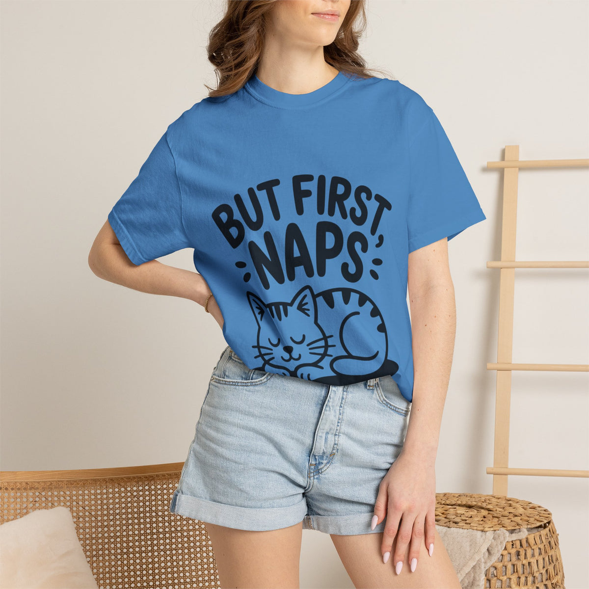 But First Naps Cat Shirt, Funny Sleepy Cat T-Shirt, Cute Napping Kitten Tee, Cat Lover Gift, Nap Lover Shirt