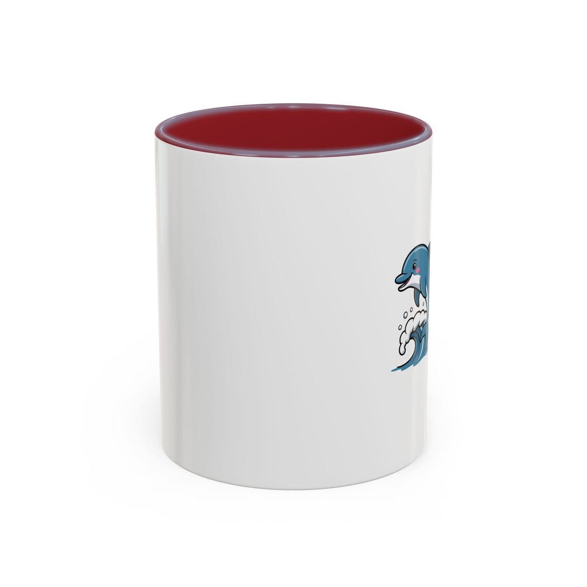 Cute Dolphin Mug, Jumping Dolphin Wave Coffee Mug, Ocean Lover Gift, Cartoon Dolphin Ceramic Cup, Beach Animal Lover Present