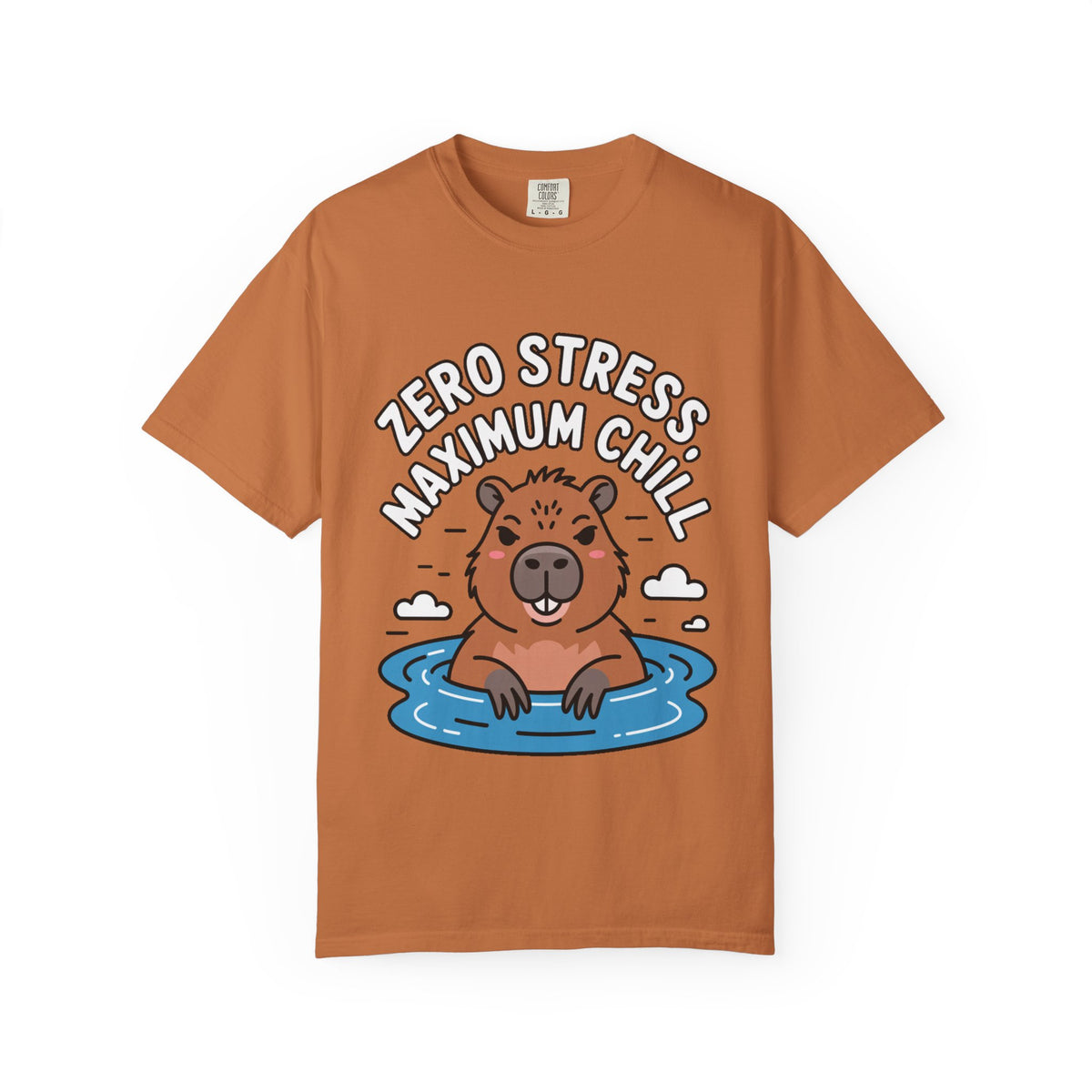 Zero Stress Capybara Shirt, Funny Hot Spring Capybara T-Shirt, Maximum Chill Tee, Cute Animal Lover Gift