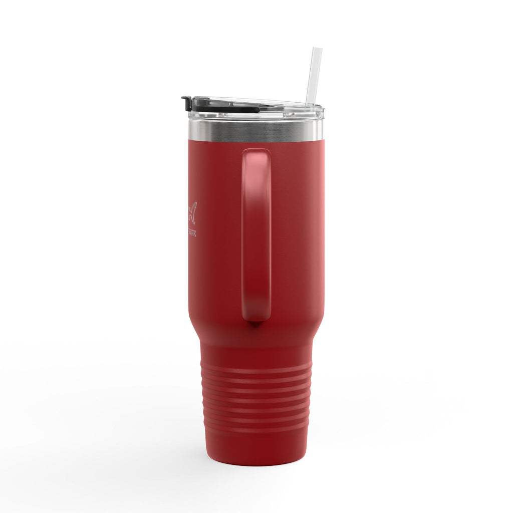 Definitely A Shark Diagram Travel Mug, Funny Deadpan Meme Tumbler, Sarcastic Shark Lover Gift, 40oz Insulated Tumbler With Handle