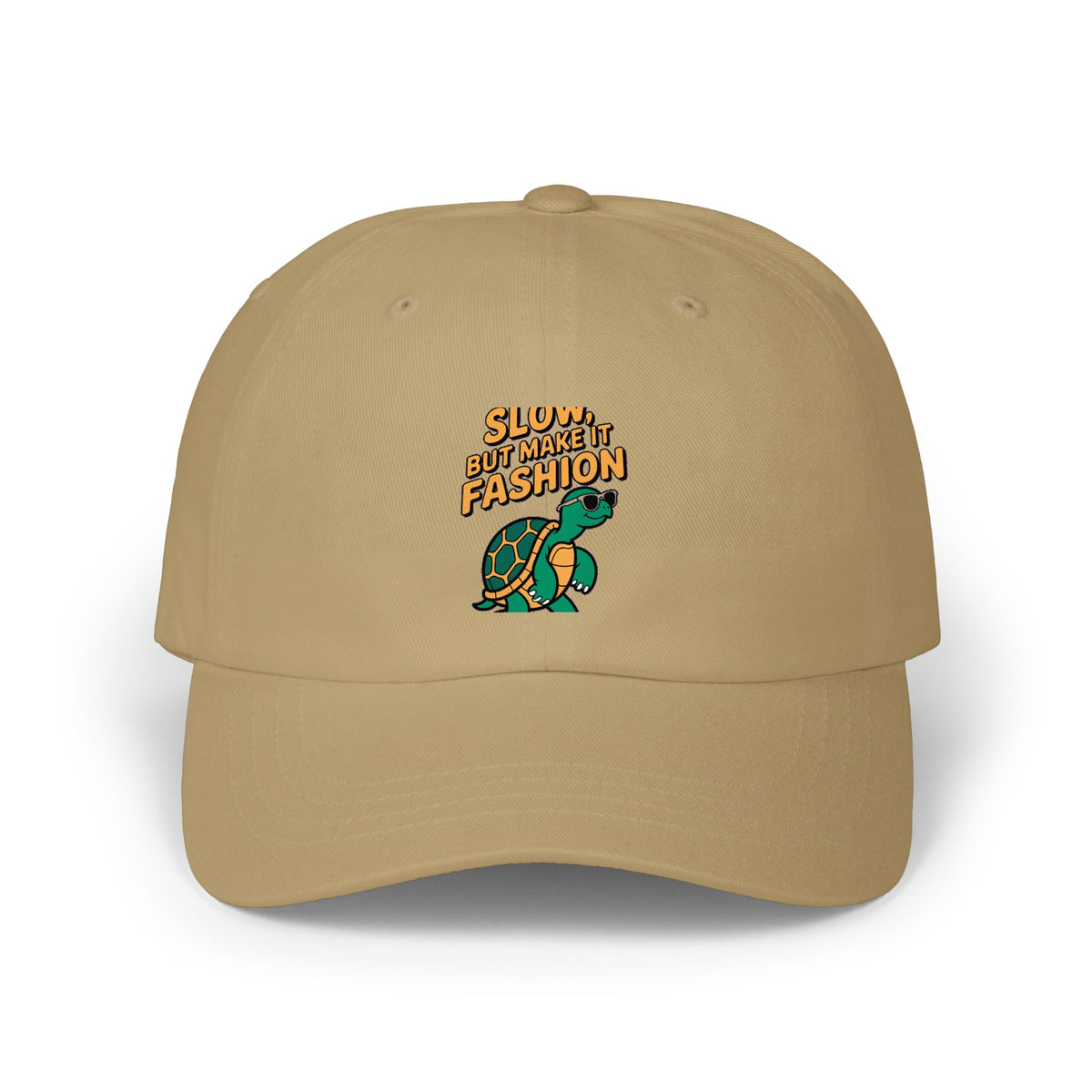 Slow But Fashion Turtle Dad Cap, Funny Sunglasses Turtle Hat, Cute Embroidered Turtle Cap, Sarcastic Animal Lover Gift