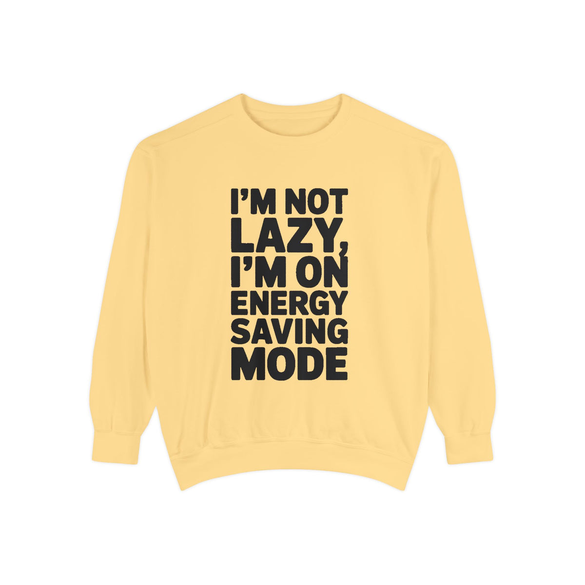 I'm Not Lazy I'm On Energy Saving Mode Sweatshirt, Funny Embroidered Crewneck, Sarcastic Quote Sweatshirt, Lazy Day Gift