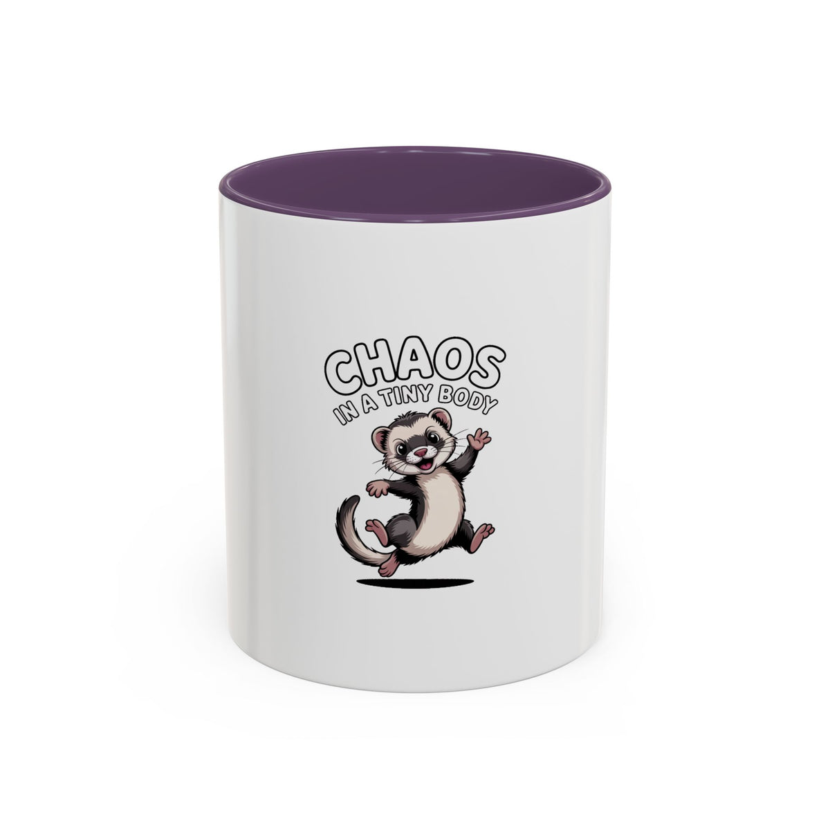 Funny Ferret Mug, Chaos In A Tiny Body Mug, Cute Ferret Lover Gift, Ferret Owner Coffee Cup, Funny Pet Mug Gift
