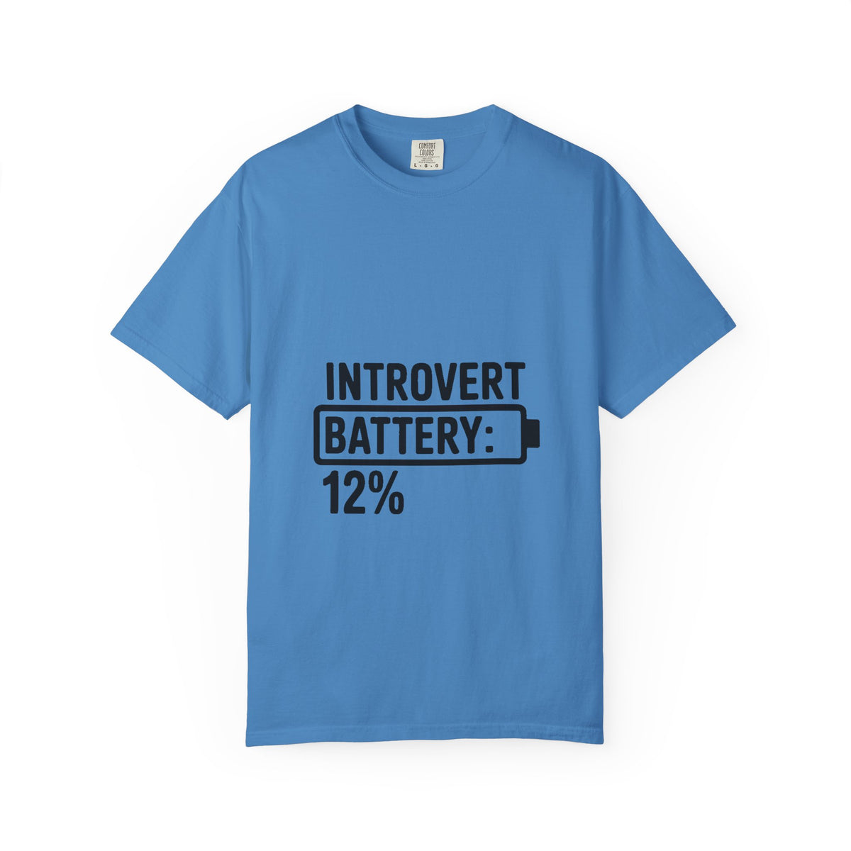 Introvert Battery Low Shirt, Funny Introvert Battery 12% Tee, Social Anxiety Humor T-Shirt, Sarcastic Gift for Introverts
