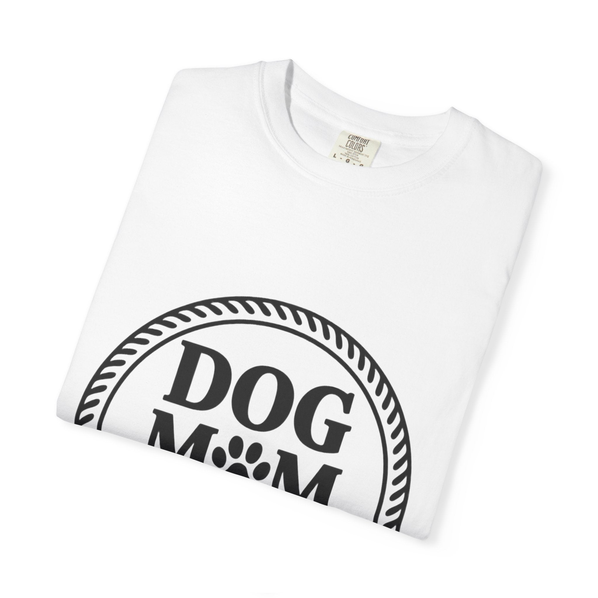 Dog Mom Club Badge Shirt, Vintage Stamp Dog Lover T-Shirt, Funny Dog Mom Gift, Minimalist Paw Print Tee
