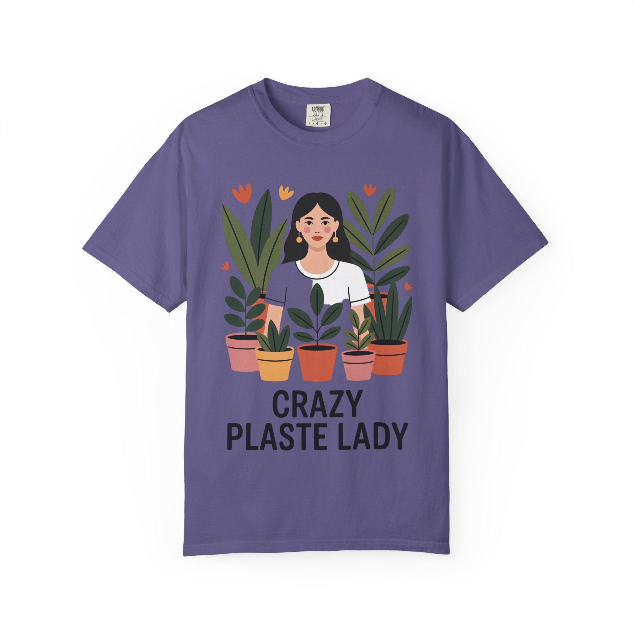Crazy Plant Lady Shirt, Cute Plant Lover T-Shirt, Botanical Illustration Tee, Funny Gardener Gift, Plant Mom Shirt for Women