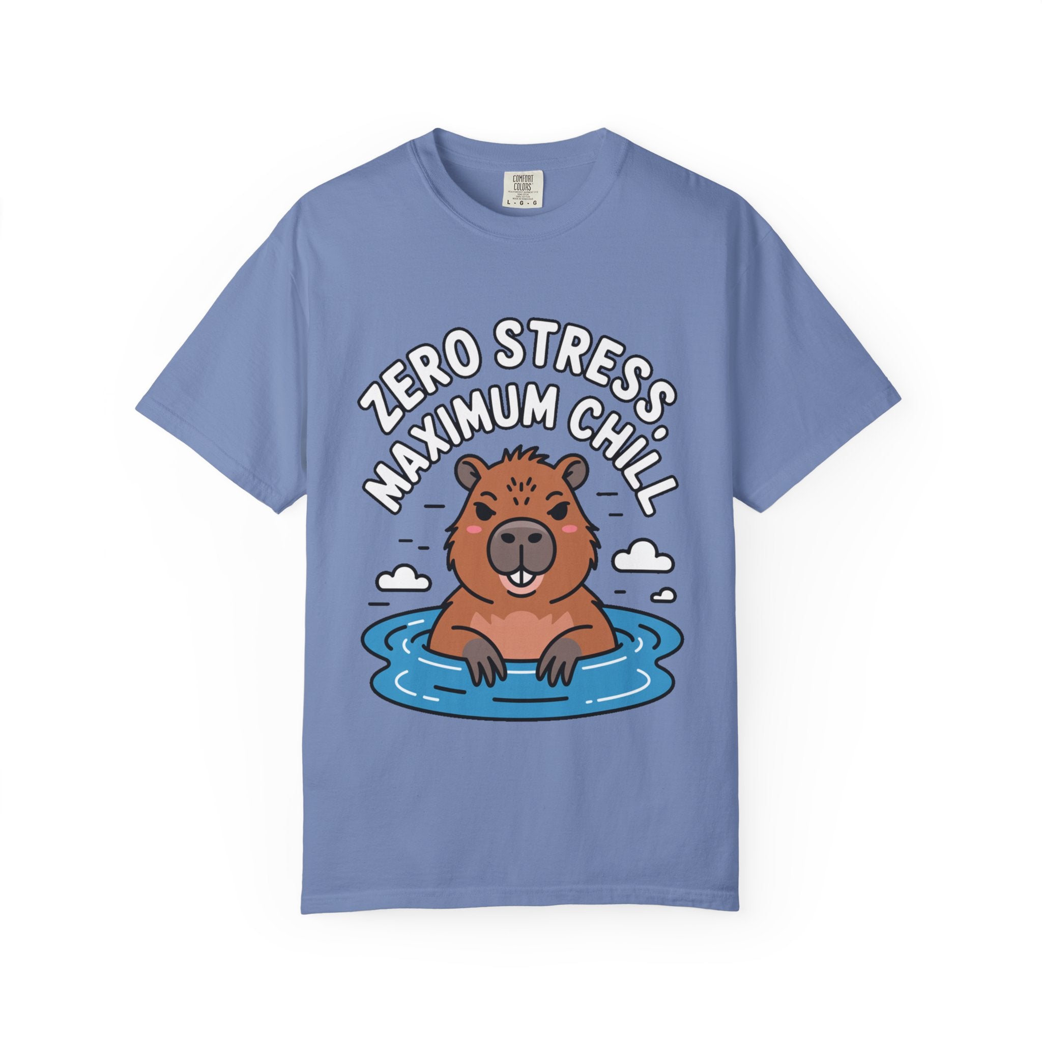 Zero Stress Capybara Shirt, Funny Hot Spring Capybara T-Shirt, Maximum Chill Tee, Cute Animal Lover Gift