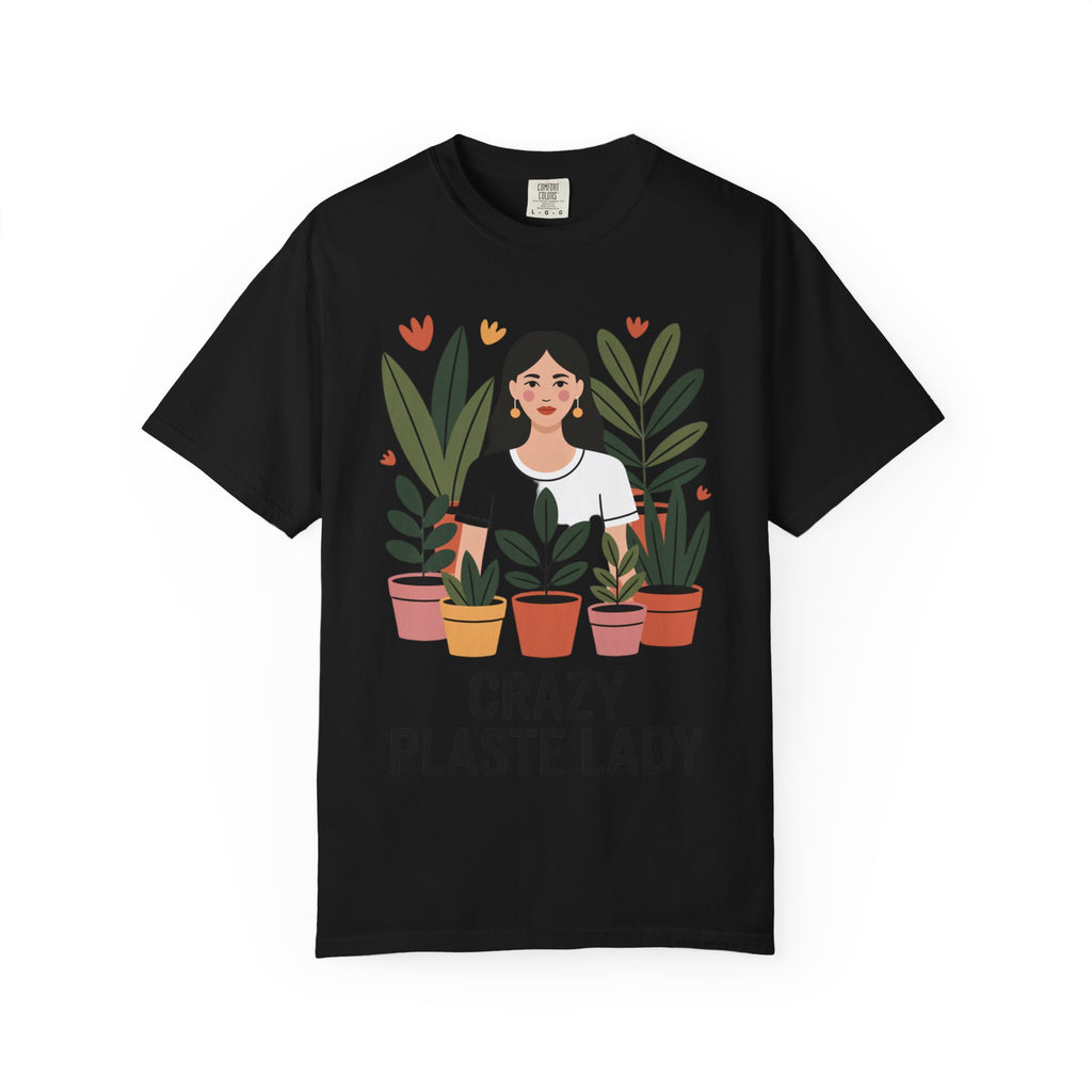 Crazy Plant Lady Shirt, Cute Plant Lover T-Shirt, Botanical Illustration Tee, Funny Gardener Gift, Plant Mom Shirt for Women
