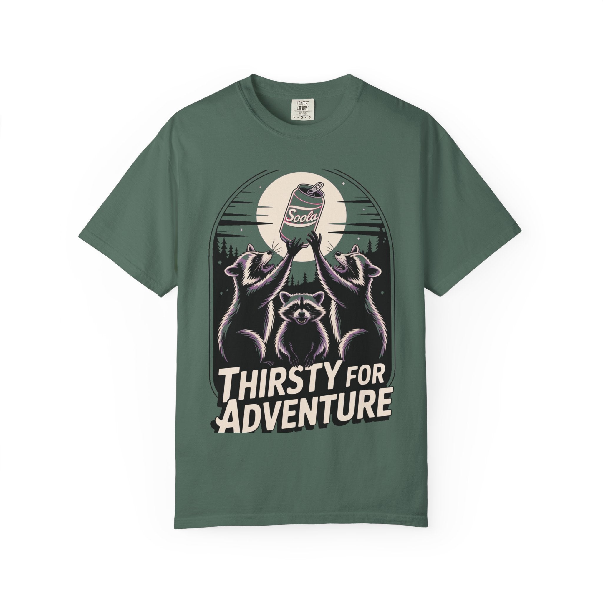 Thirsty For Adventure Raccoons Shirt, Funny Vintage Raccoon T-Shirt, Retro Soda Poster Tee, Camping Gift