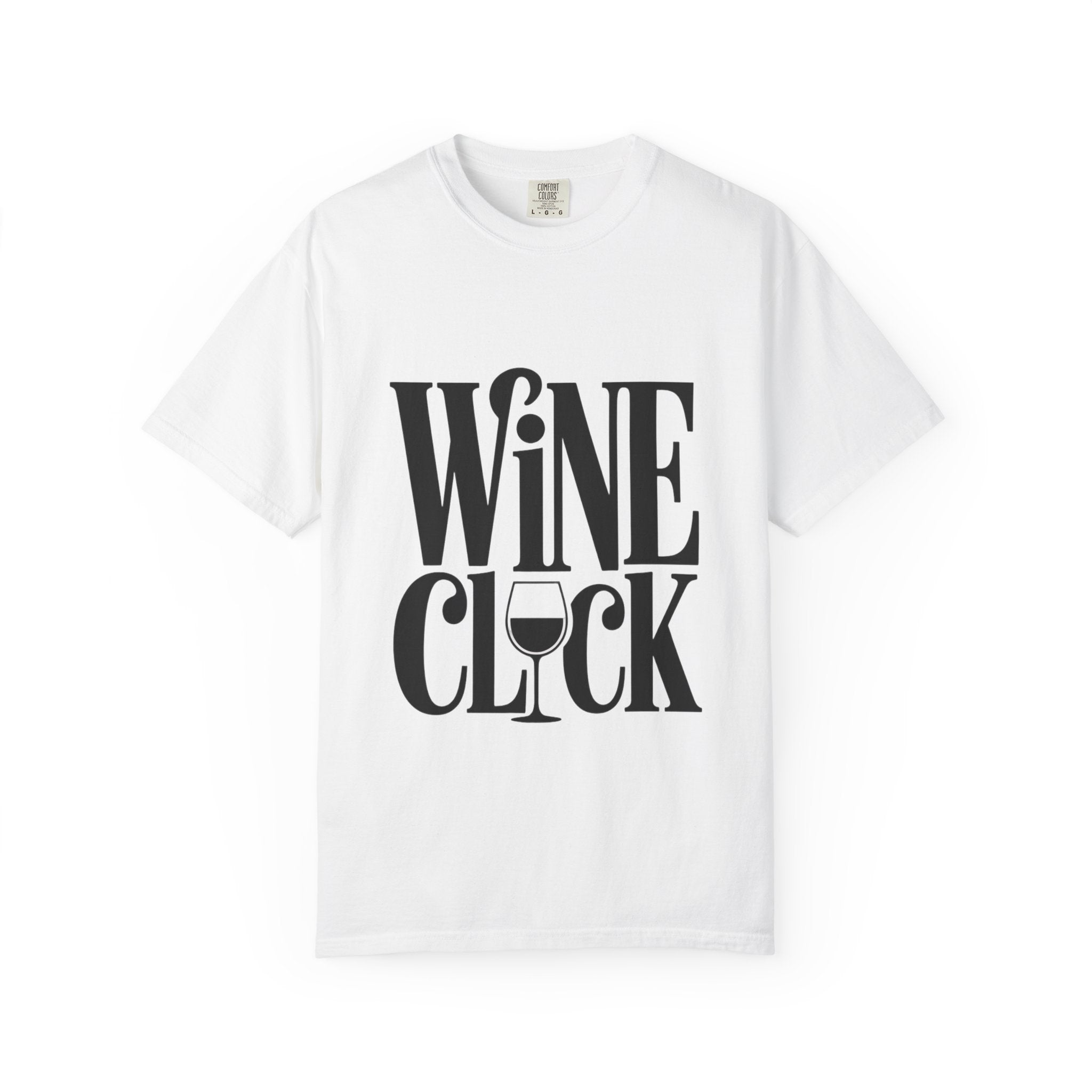 Wine O'Clock Shirt, Funny Wine Lover T-Shirt, Bold Typography Wine Glass Tee, Cute Gift for Wine Drinker