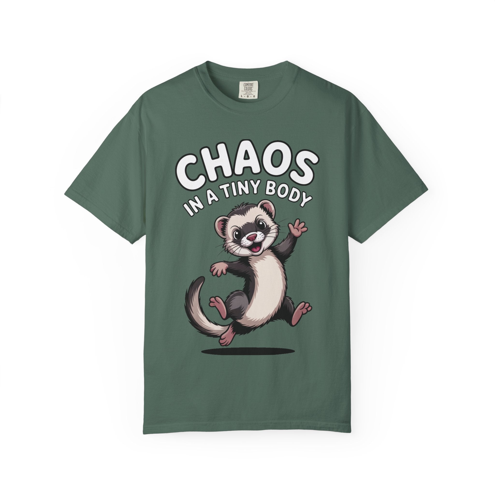 Funny Ferret Shirt, Chaos In A Tiny Body T-Shirt, Cute Ferret Lover Gift, Funny Pet Owner Tee, Ferret Mom Dad Shirt
