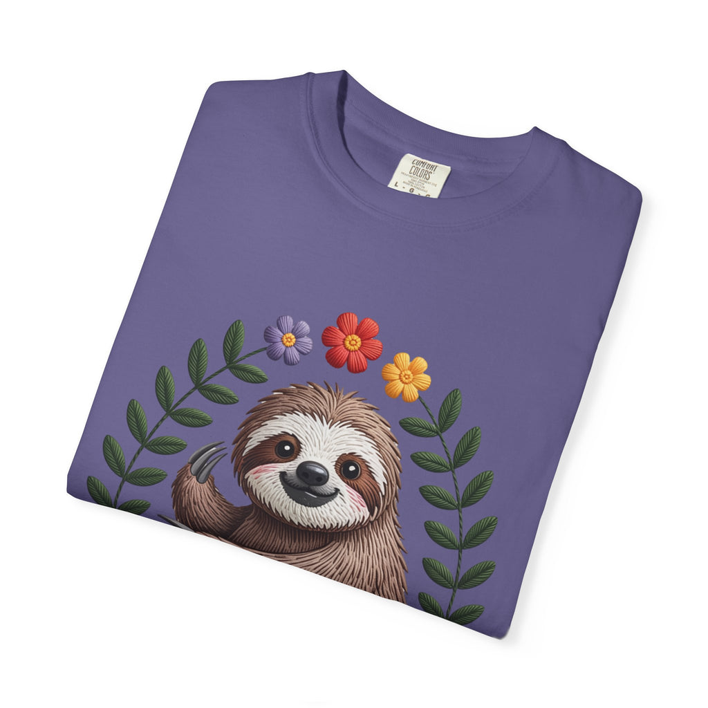 Floral Sloth T-Shirt