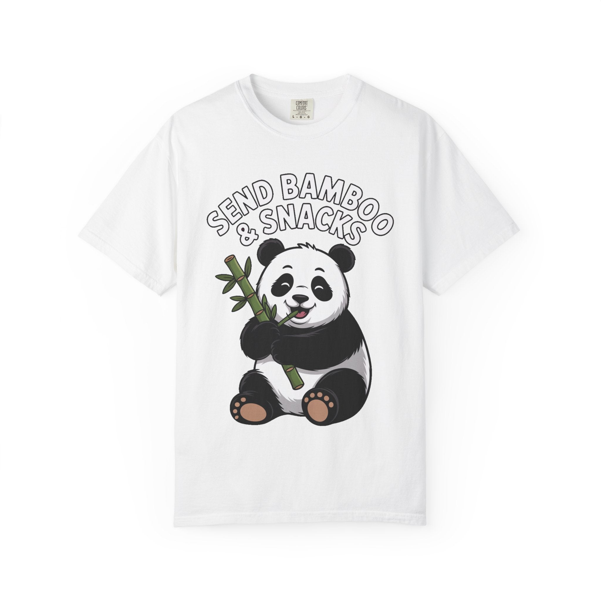Send Bamboo Panda Shirt, Funny Panda T-Shirt, Cute Bamboo Snacks Tee, Panda Lover Gift, Cartoon Panda Graphic Shirt