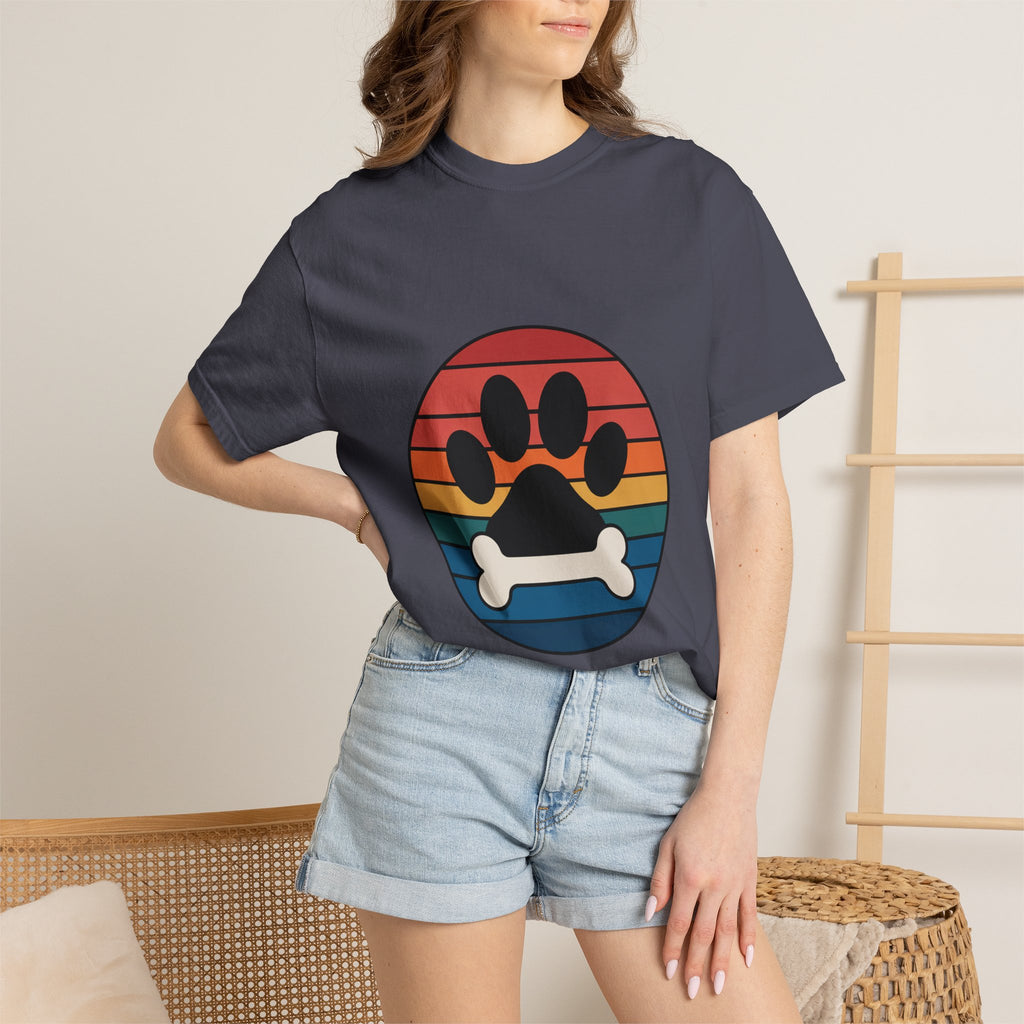 Dog Mom Retro Badge Shirt, Vintage Sunset Dog Lover T-Shirt, Retro Travel Sticker Style Dog Mama Gift Tee