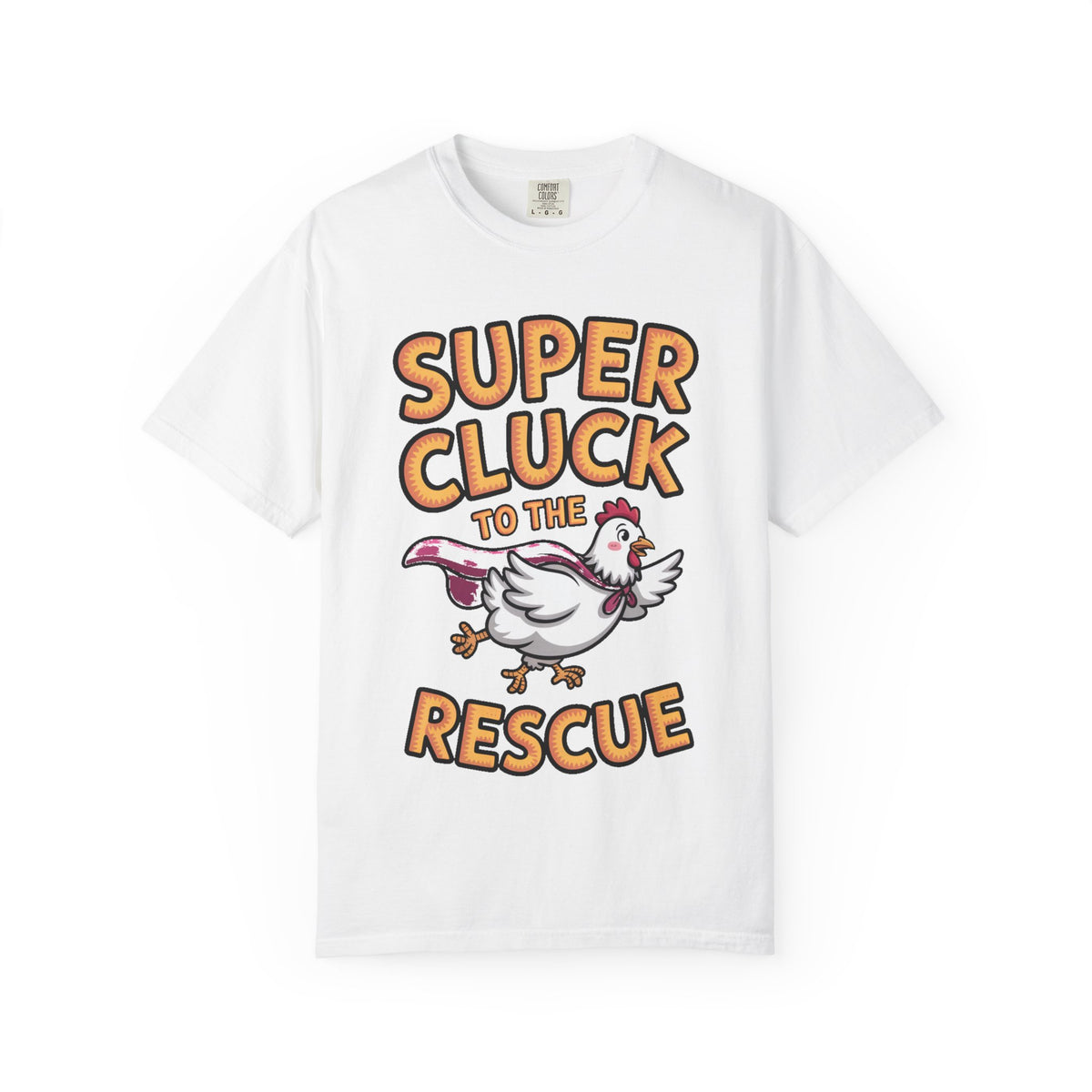 Funny Chicken Superhero Shirt, Super Cluck To The Rescue T-Shirt, Cute Cartoon Chicken Tee, Farm Animal Lover Gift