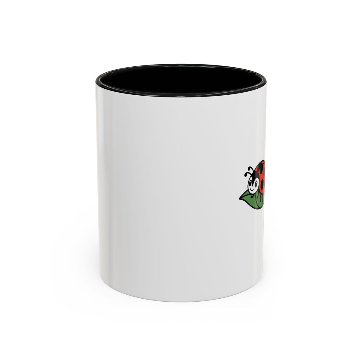 Ladybug On A Leaf Mug, Cute Ladybug Ceramic Mug, Nature Lover Gift, Cottagecore Coffee Cup, Insect Lover Gift Mug
