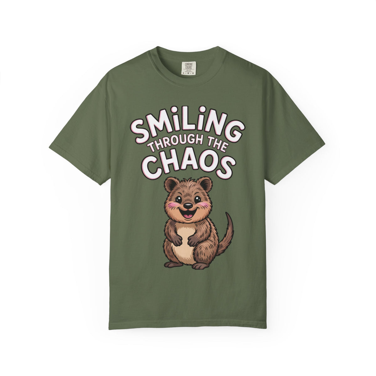 Smiling Through The Chaos Quokka Shirt, Funny Quokka T-Shirt, Cute Smiling Animal Tee, Positive Vibes Shirt, Quokka Lover Gift