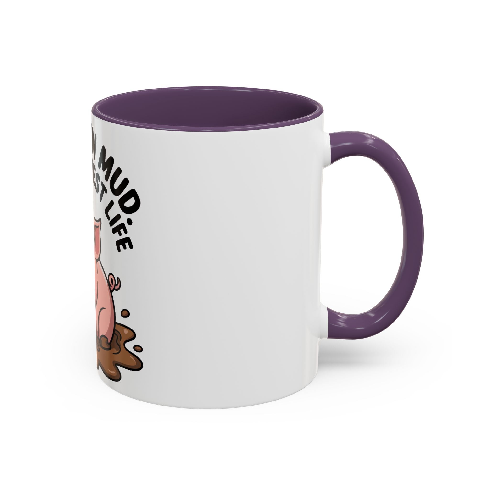 Living My Best Life Pig Mug, Funny Pig Coffee Mug, Rolling In Mud Cute Pig Gift, Farm Animal Lover Mug, Cute Pig Lover Present