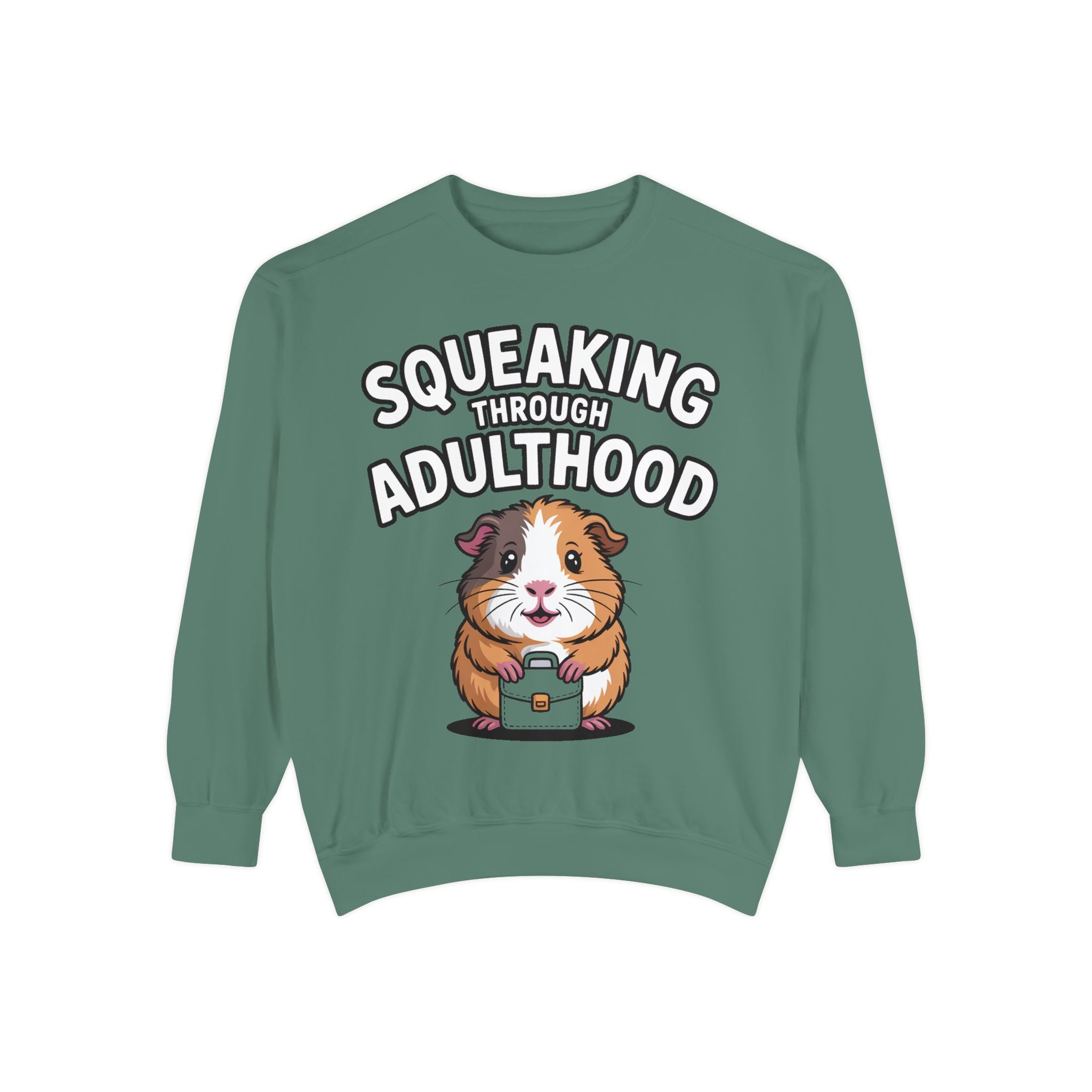 Guinea Pig Squeaking Through Adulthood Sweatshirt, Funny Guinea Pig Crewneck, Cute Adulting Sweatshirt, Guinea Pig Lover Gift