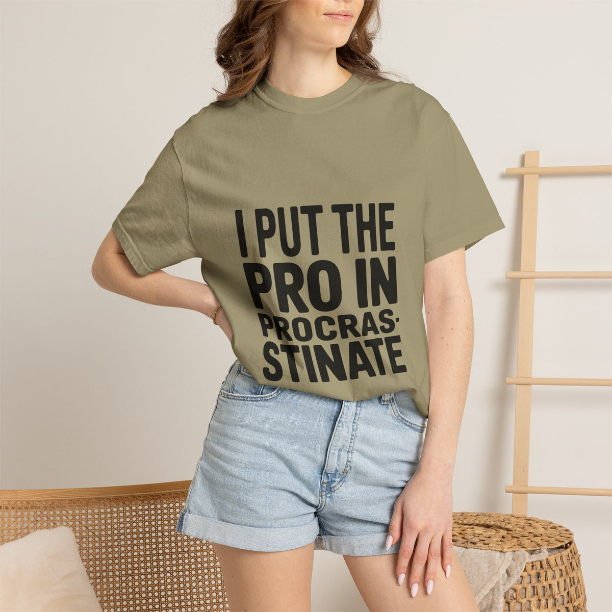 Procrastinator Shirt, I Put The Pro In Procrastinate T-Shirt, Funny Sarcastic Tee, Bold Typography Shirt, Gift for Procrastinators