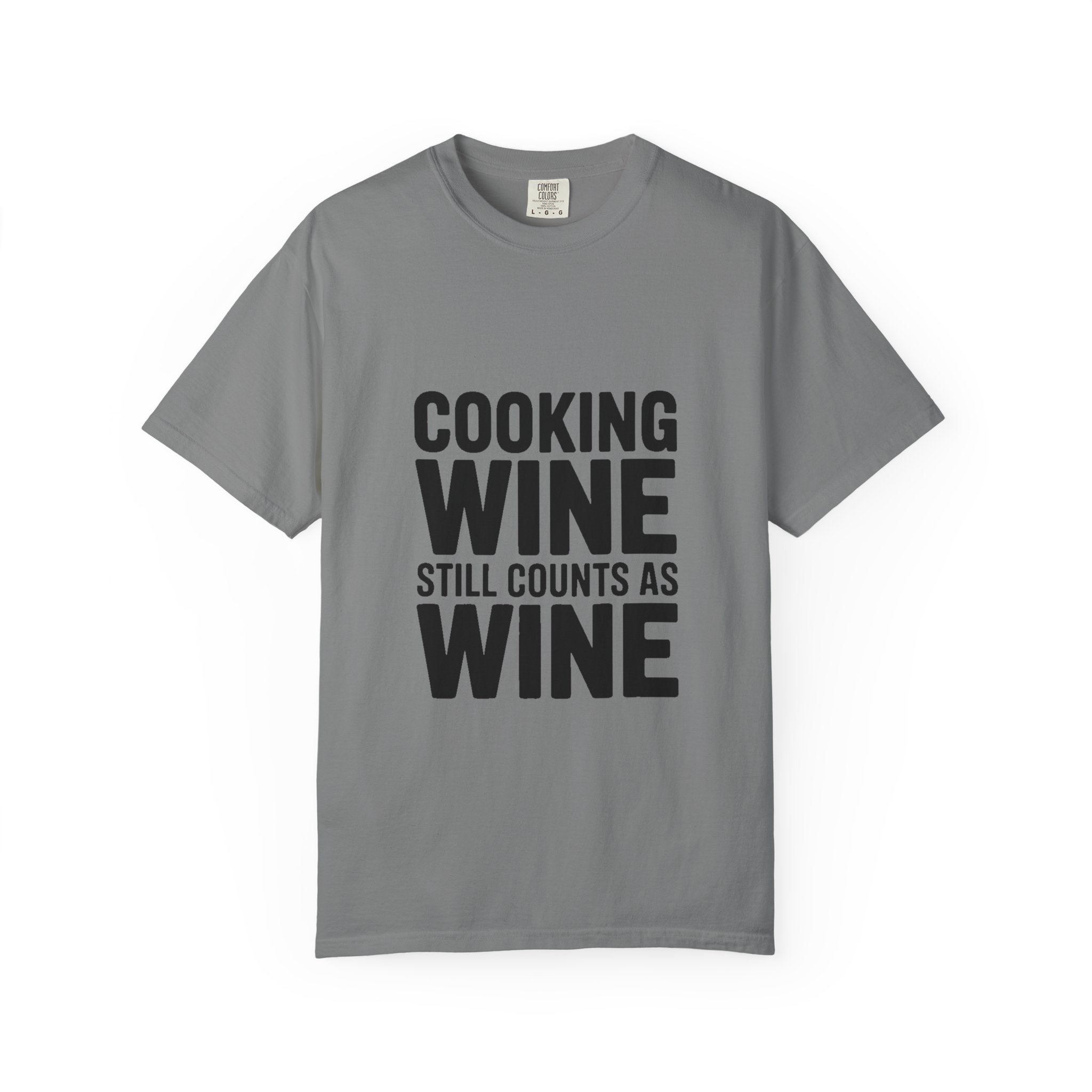 Cooking Wine Still Counts Shirt, Funny Wine Lover T-Shirt, Sarcastic Kitchen Quote Tee, Gift for Wine Drinkers